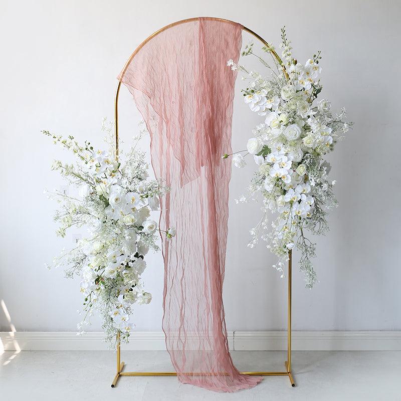 Wedding Wall Hanging Phalaenopsis and Sky Star Finished Background Decoration(Excluding Iron Frame&Scarf)